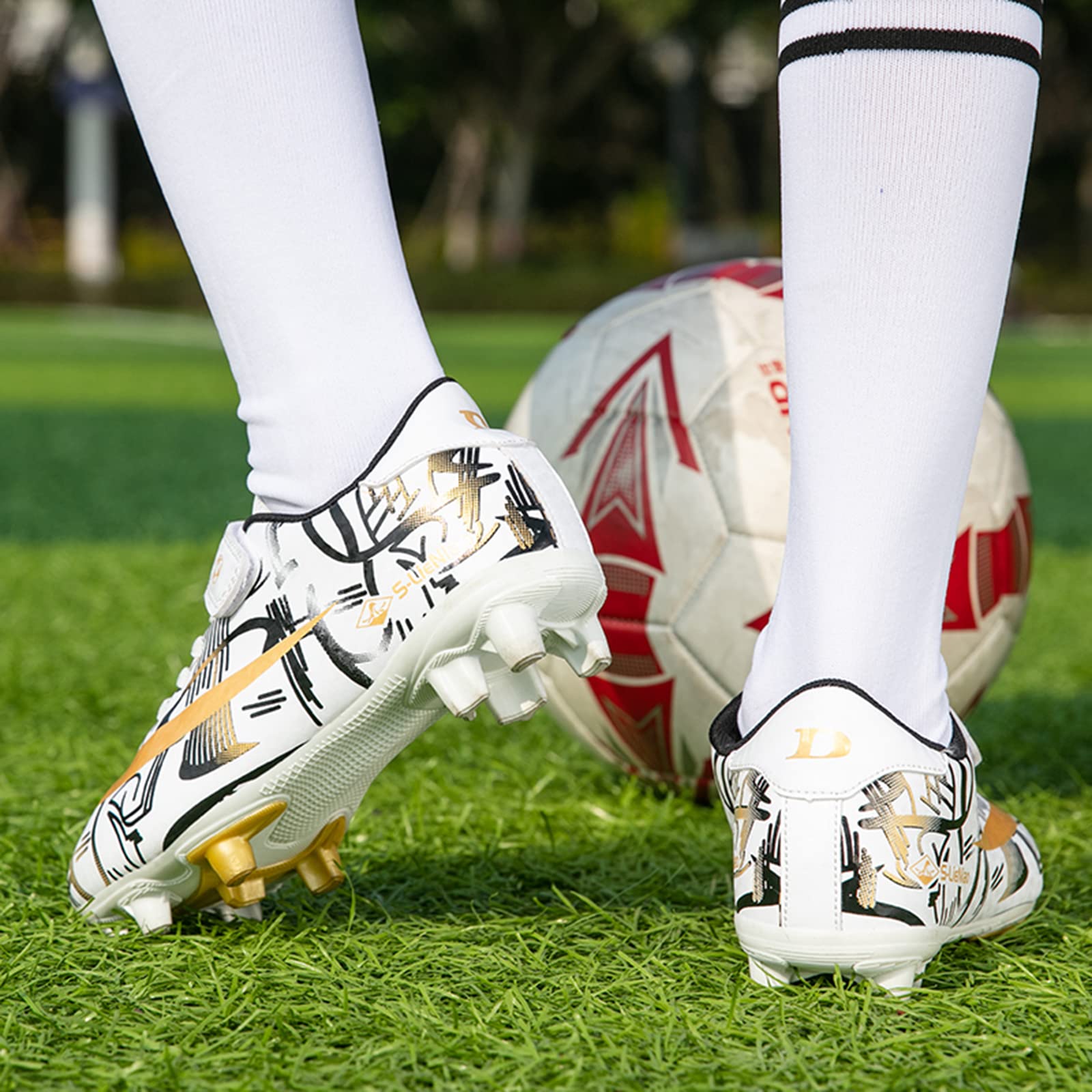 **Best Kids Soccer Cleats for Boys & Girls - Youth Firm Ground Football Shoes for Outdoor Play - Perfect for Training & Matches (Little Kid/Big Kid Sizes)**