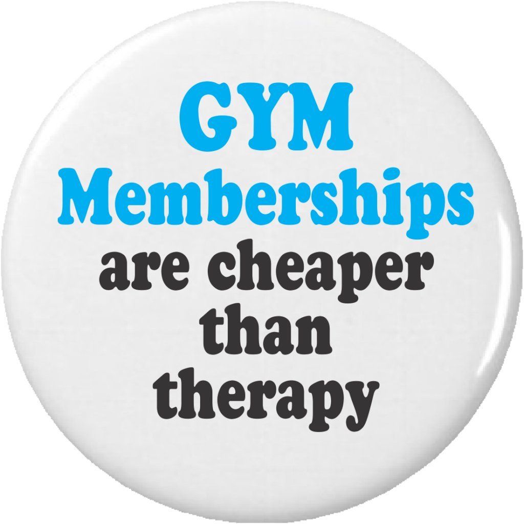 2.25” Large Motivational Fitness Magnet - 'Gym Memberships Are Cheaper Than Therapy' Quote - Perfect for Gym Locker, Home Workout Space & Fitness Enthusiast Gifts