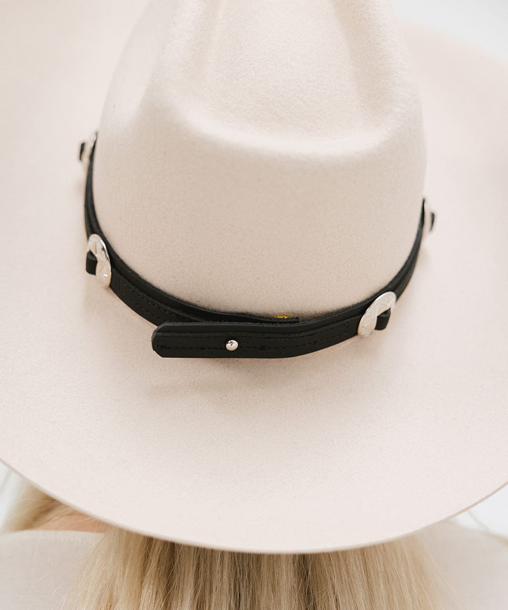 Authentic Genuine Leather Western Hat Band for Cowboy Hats - Handcrafted Adjustable Headband for Rodeo, Country Music & Outdoor Events