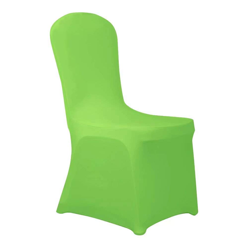 HAORUI Spandex Chair Covers - 4 Pack Stretchable Dining Chair Slipcovers for Banquet, Wedding, Party - Apple Green | Perfect for Home, Restaurant, and Event Decor