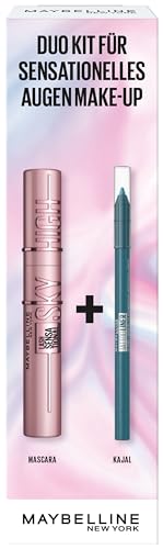 Schwarz (Schwarz) für Mascara, blauer Disco-Eyeliner