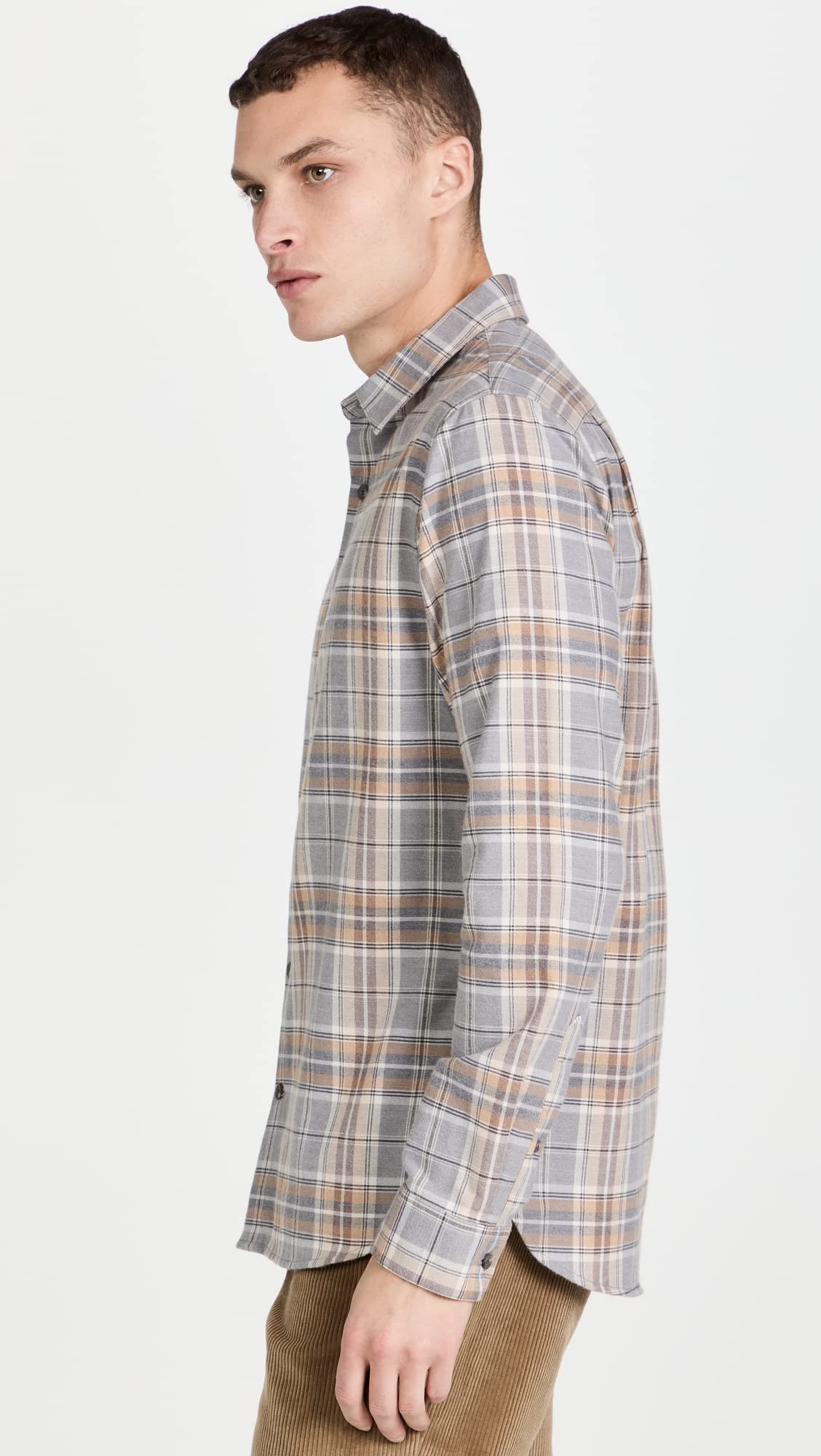 Vince Men's Prince Plaid Button-Down Shirt - Casual & Business Wear for Office, Dating & Outdoor Activities