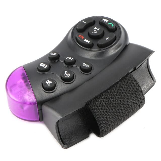Davitu Universal Car Steering Wheel Remote Control - MP5 Media Player & DVD Controller - Portable Multimedia Keypad (Black) | Perfect for Hands-Free Driving & Entertainment