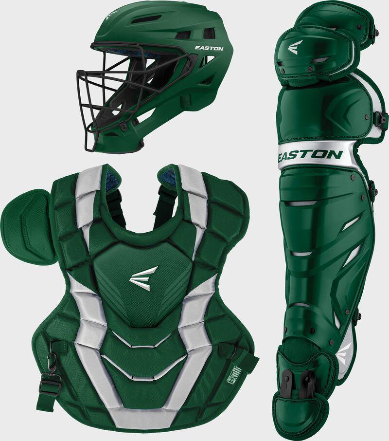 Easton Elite X Catcher's Box Set for Adults - Premium Baseball Catcher Gear with Chest Protector, Leg Guards & Helmet - Perfect for Professional & Amateur Games, Training & Practice Sessions
