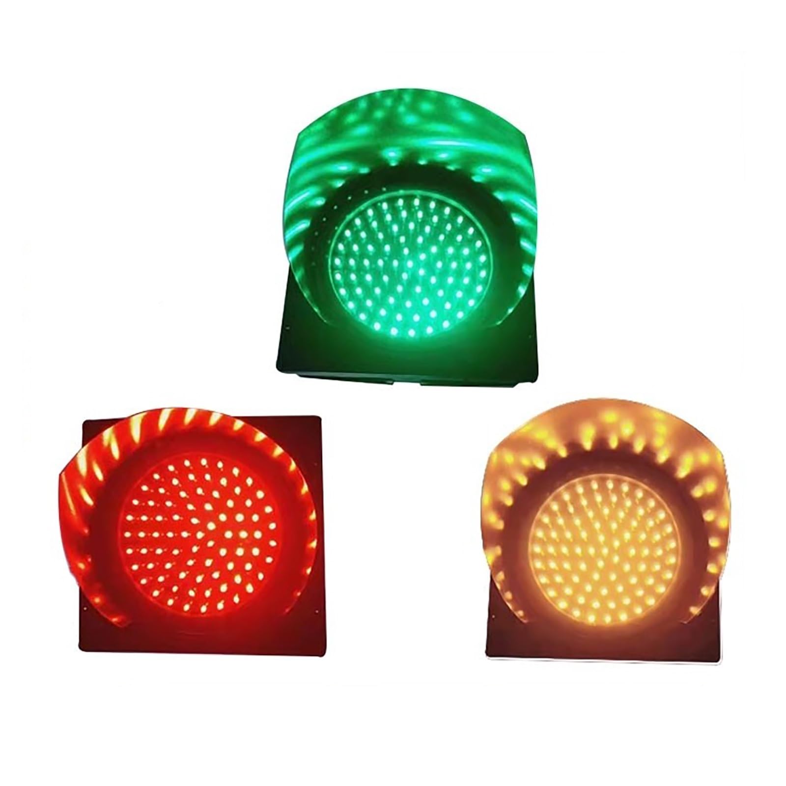 Industrial LED Traffic Light - Red Yellow Green Signal Light with PC Housing for Cafe, Bar, Club & Shop Warning Decoration | Wall Mount Stop Light for Traffic Control & Safety (300mm, Yellow) - Perfect for Road Safety, Construction Zones & Event Crowd Management