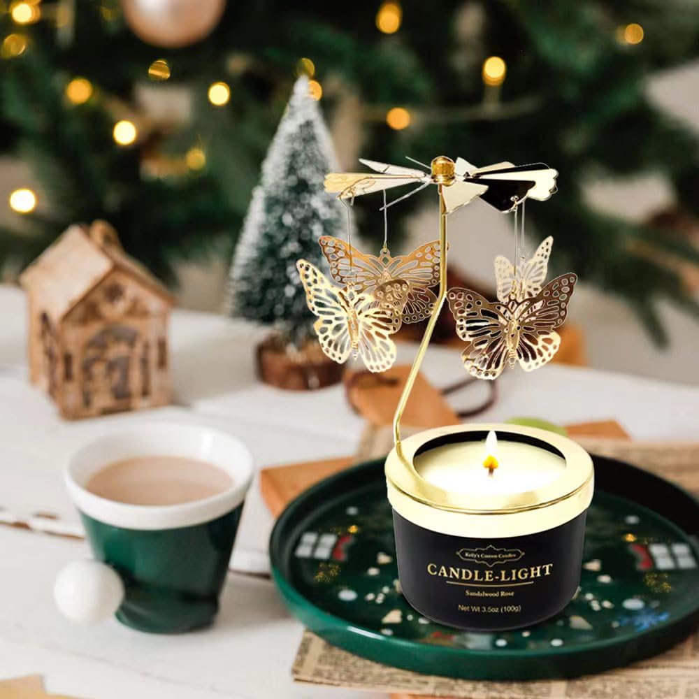 Kelly's Custom Candles - Rotatable Butterfly Aromatherapy Candle | Unique Birthday Gift for Women, Mom, Girlfriend, Sister, Wife & Mother-in-Law | Easter Gift Idea | Perfect for Home Decor, Relaxation & Special Occasions