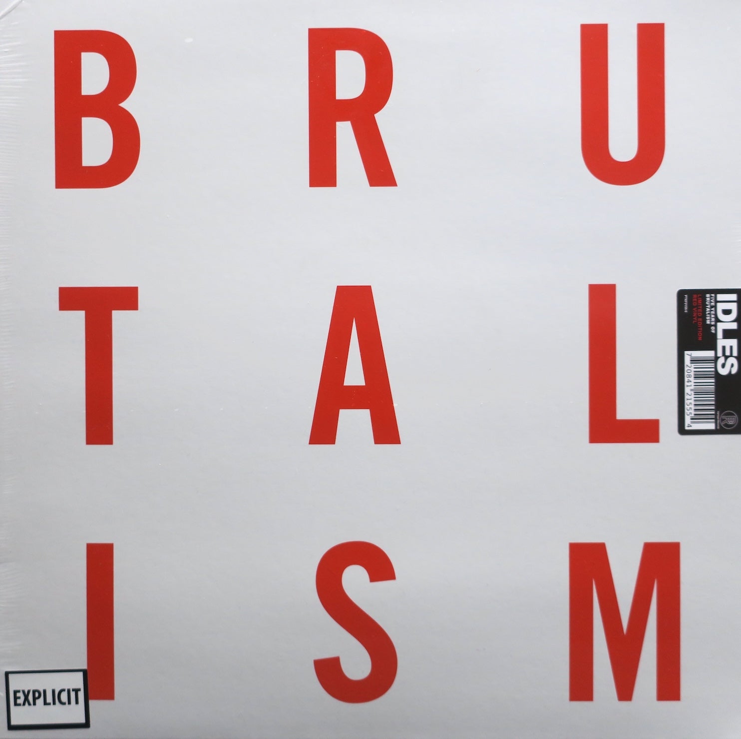IDLES 'Brutalism' 5th Anniversary Limited Edition Red Vinyl LP Record - Perfect for Punk Rock Collectors & Vinyl Enthusiasts, Great for Home Listening & Music Gifts