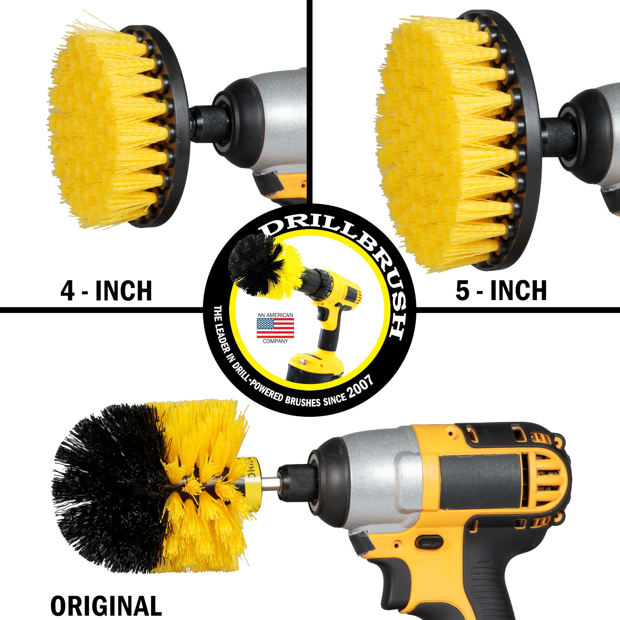 Tile and Grout Drill Brush - Cordless Power Scrubber for Deep Cleaning Bathrooms, Kitchens & Showers - Perfect for Grout Cleaning, Tile Scrubbing & Surface Restoration