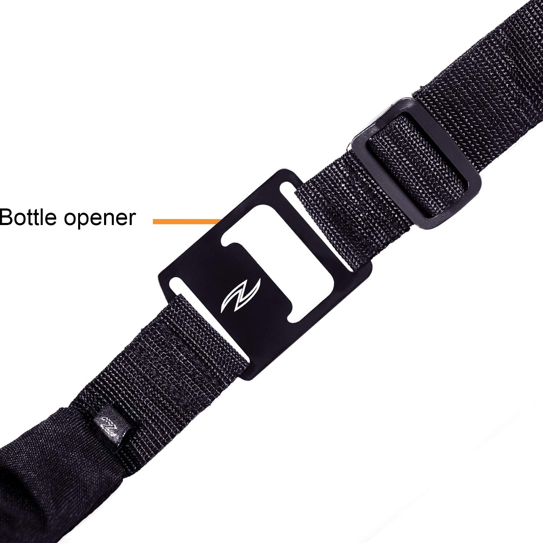 Zol Big Waist Bag with Black Bottle Opener - Durable Fanny Pack for Travel, Hiking & Outdoor Activities - Water-Resistant Crossbody Bag for Men & Women