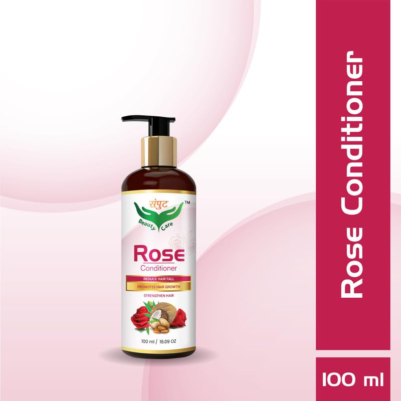 Organic Rose Hair Conditioner for Oily Scalp - Promotes Hair Growth & Strengthens Hair - Ideal for Daily Use & Damaged Hair Care