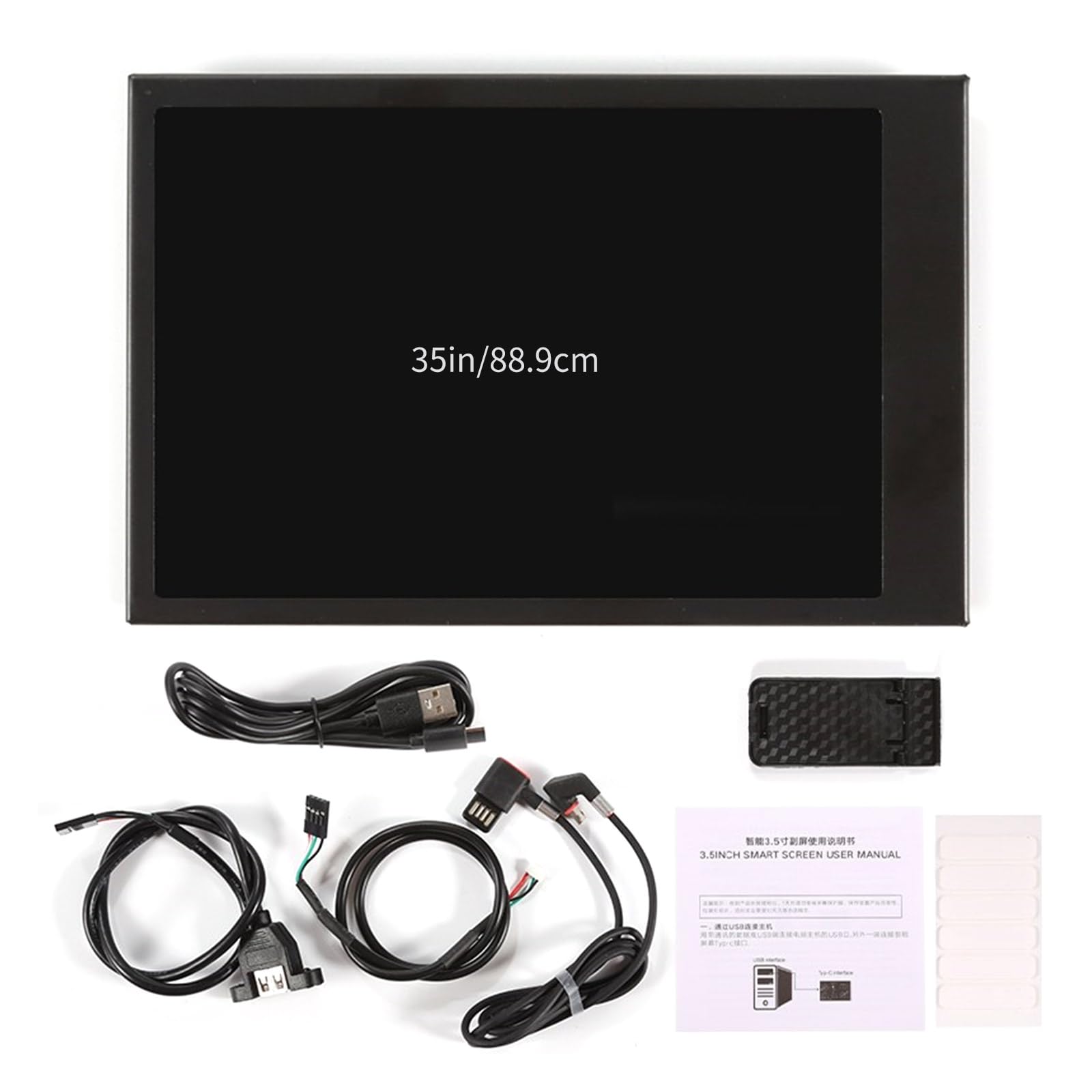3.5 Inch USB C Mini Display Screen - Portable Monitor for Laptop & PC with Temperature Display - Perfect for Work, Gaming & Travel