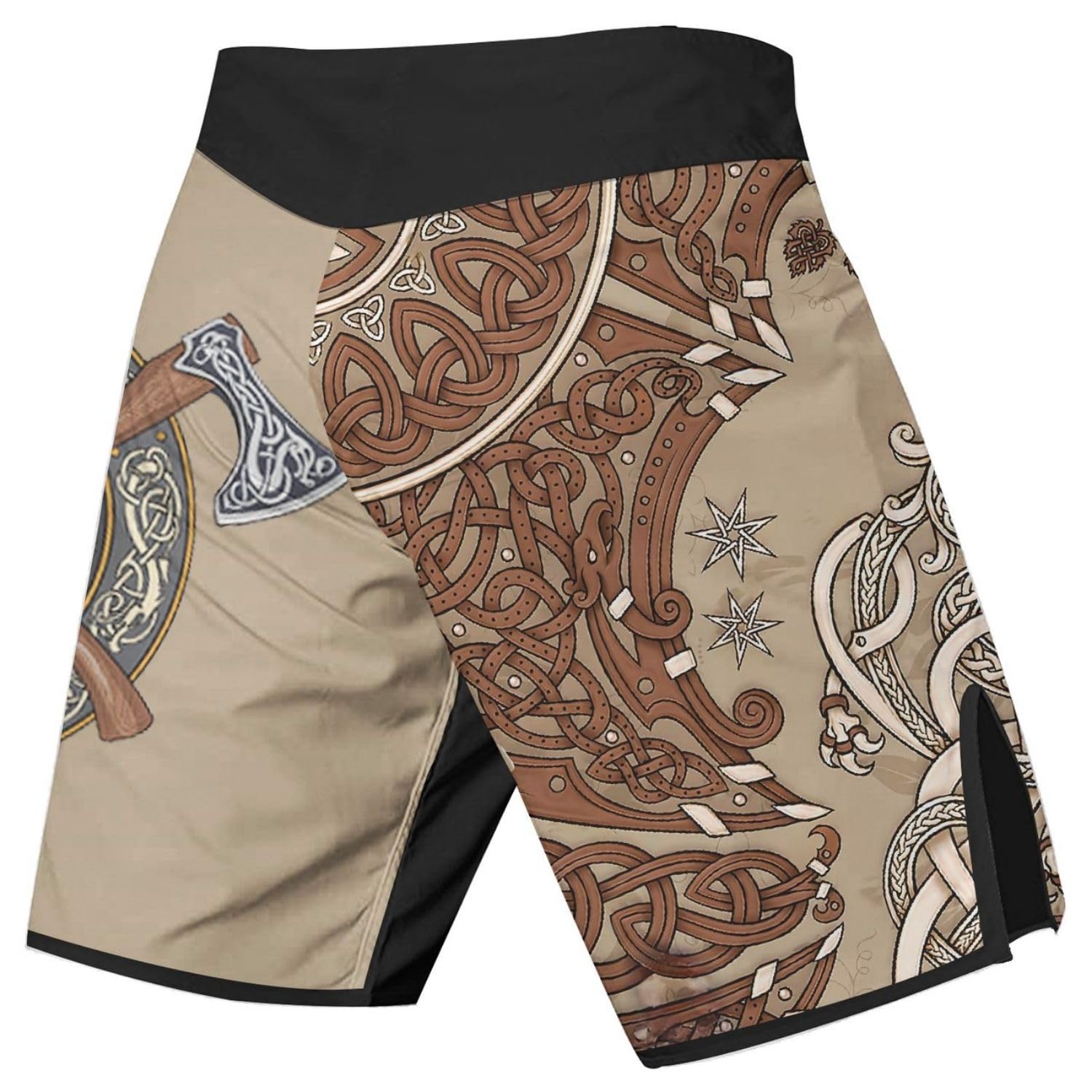 3D Viking Tattoo MMA Shorts for Men - Soft Compression Workout & Fight Shorts - Perfect Birthday Gift for Athletes & Fitness Enthusiasts - Ideal for Gym, MMA Training & Casual Wear