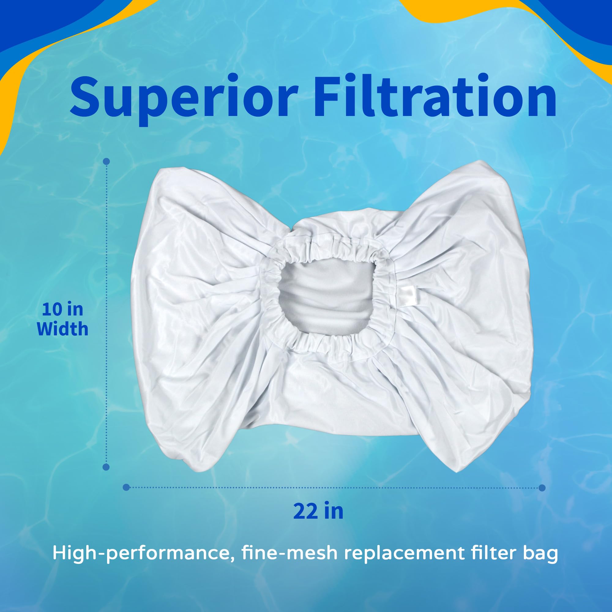 Blue Wave Aquafirst & Aquabot Pool Cleaner Replacement Filter Bag - White | Compatible with Most Robotic Pool Cleaners | Perfect for In-Ground & Above Ground Pools