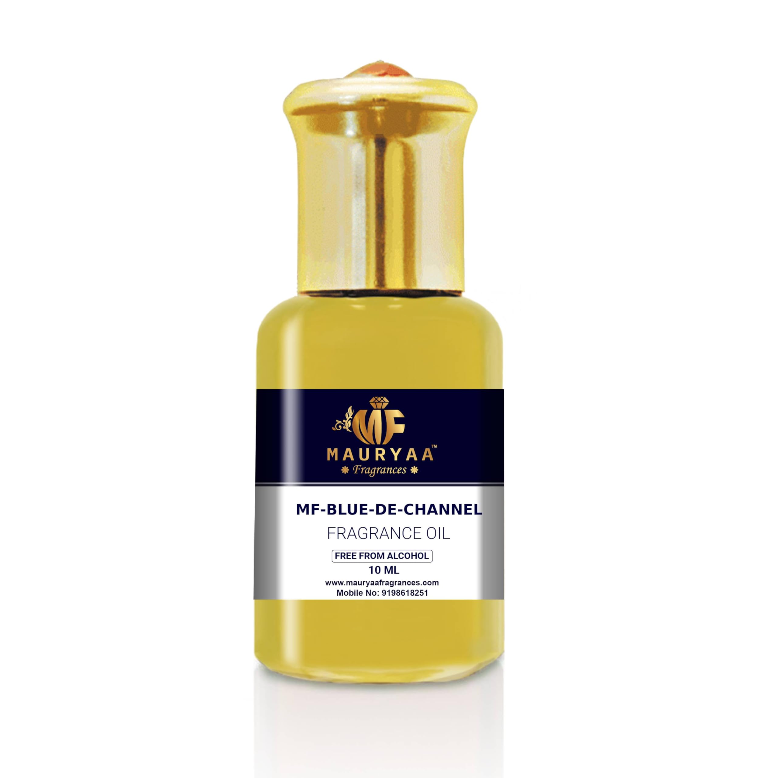 Premium Mauryaa Fragrances Blue De Channel Luxury Ittar Perfume for Men & Women - Alcohol-Free Arabian Oudh Attar (10ml) | Long-Lasting Scent for Special Occasions, Weddings & Daily Wear