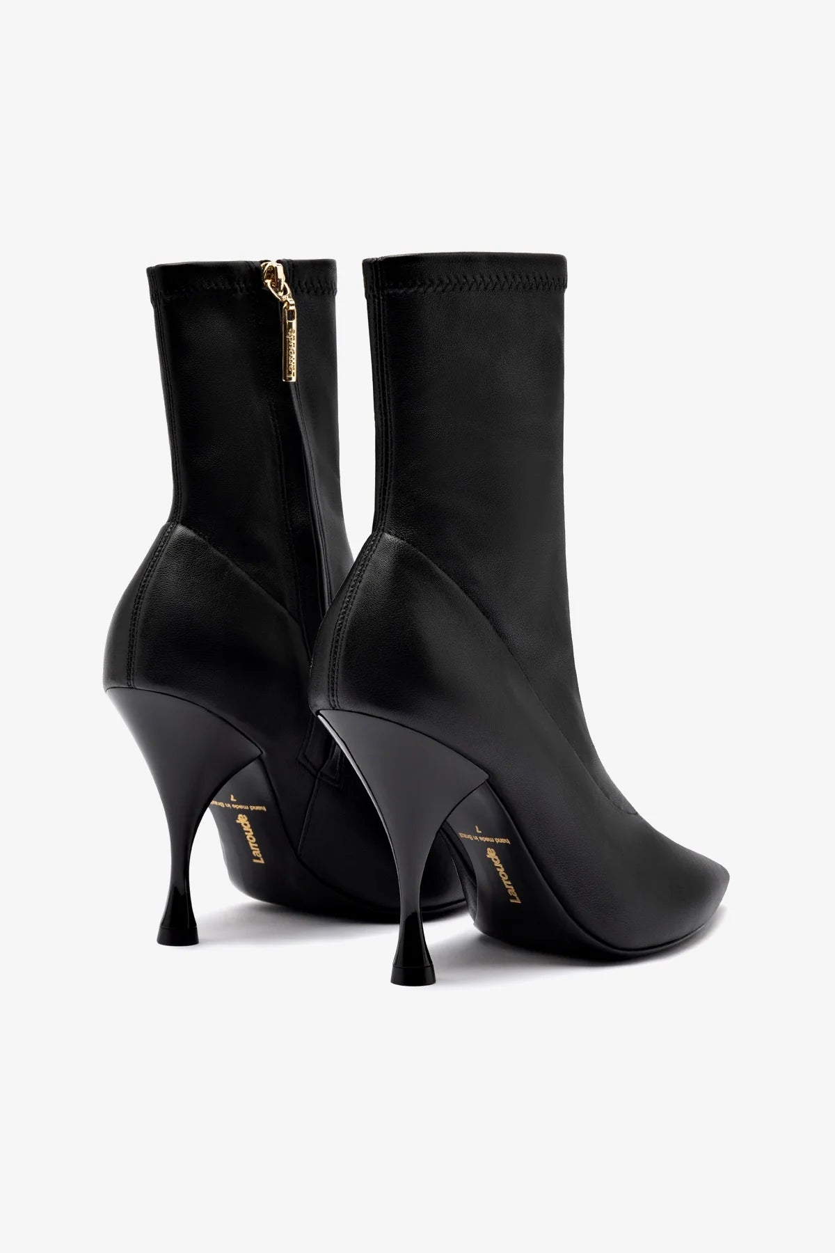 Georgia Boot Mini Black Stretch Leather Ankle Boots for Women - Comfortable & Stylish for Work, Outdoor & Casual Wear