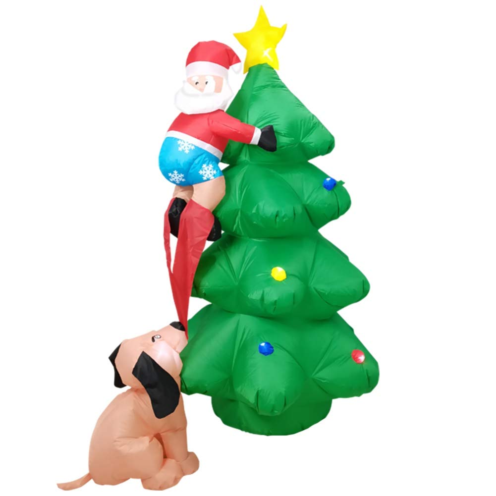 6FT Christmas Inflatable Decorations with LED Lights - Santa Claus & Snowman Outdoor/Indoor Holiday Decor for Yard, Lawn, Party | Perfect for Xmas Displays, Home Decorations & Festive Celebrations