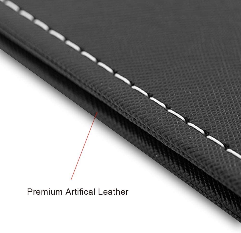 Agabani Round Compact Folding Mirror with PU Leather Cover - Portable Vanity Mirror for Desk, Travel, Camping & Makeup | Perfect for Home, Office, Gym Bag & Gift Giving