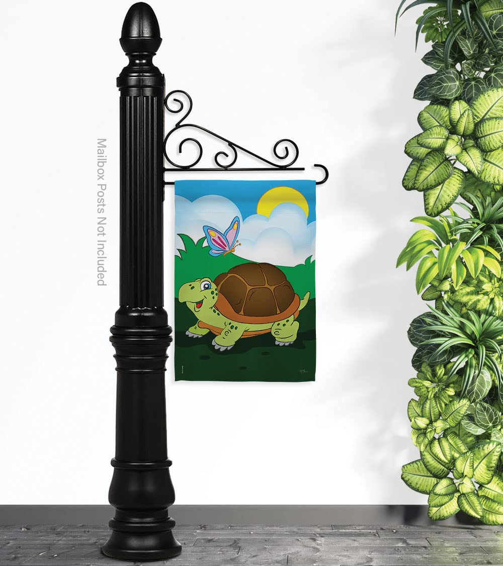 Turtle Garden Flag Set - Double-Sided Animal Decor for Yard & Home