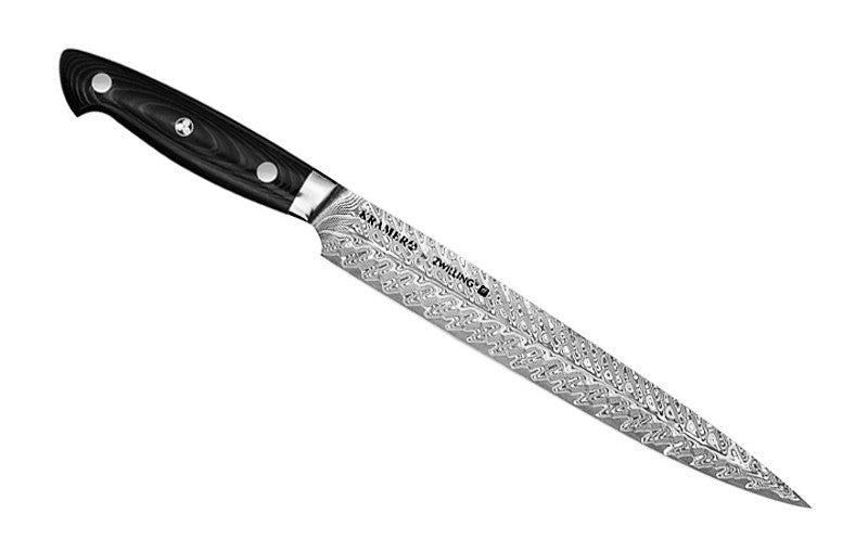 Premium EUROLINE Stainless Damascus Collection - ZWILLING J.A. Henckels Kramer 9-Inch Carving Knife with Free Shipping | Perfect for Slicing Meats, Vegetables & Bread | Professional Chef & Home Cooking Essential