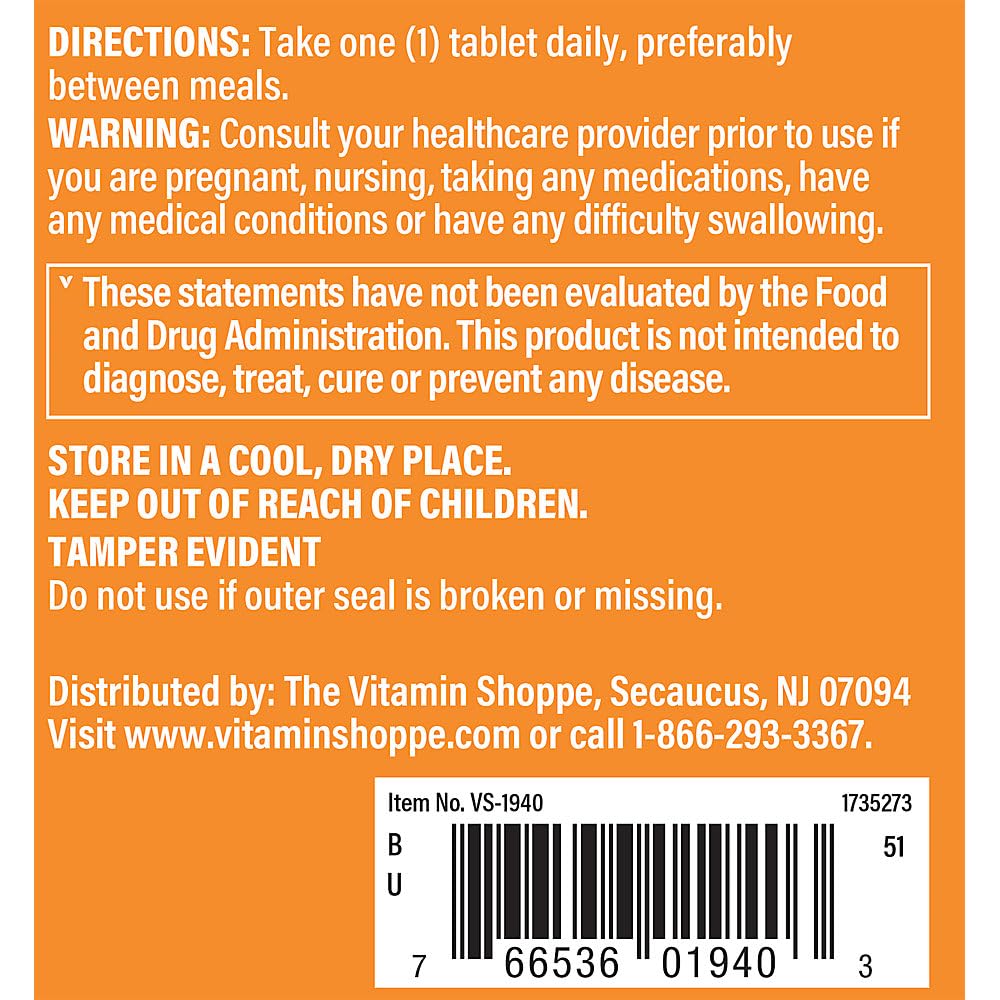 The Vitamin Shoppe L-Lysine 1000mg - Essential Amino Acid Supplement for Lip Care, Collagen & Elastin Production - 100 Tablets - Daily Immune Support for Cold Sores & Skin Health