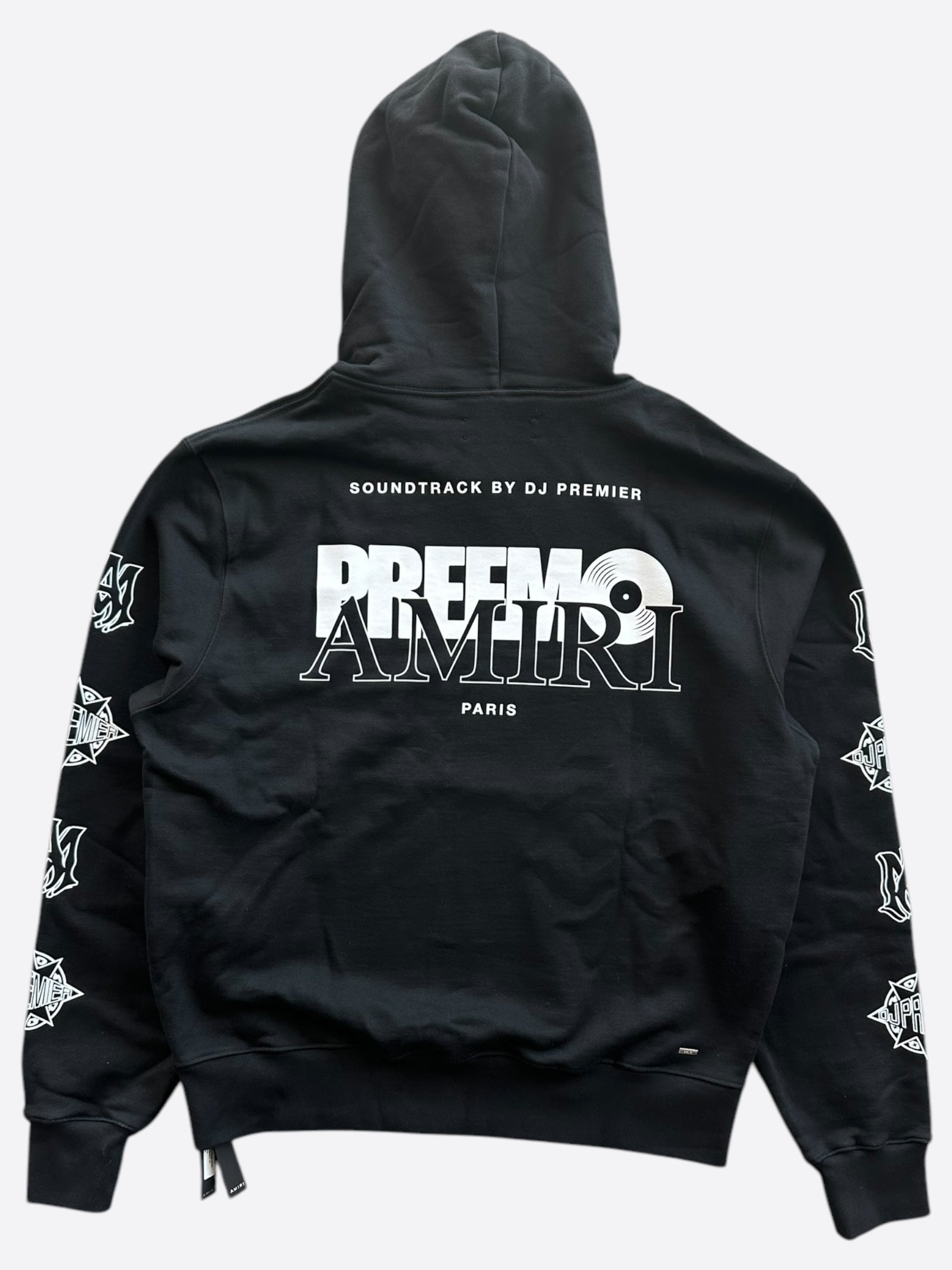 Amiri Black & White Preemo Logo Hoodie - Men's Premium Streetwear Pullover for Casual & Urban Style - Perfect for Street Fashion & Everyday Wear