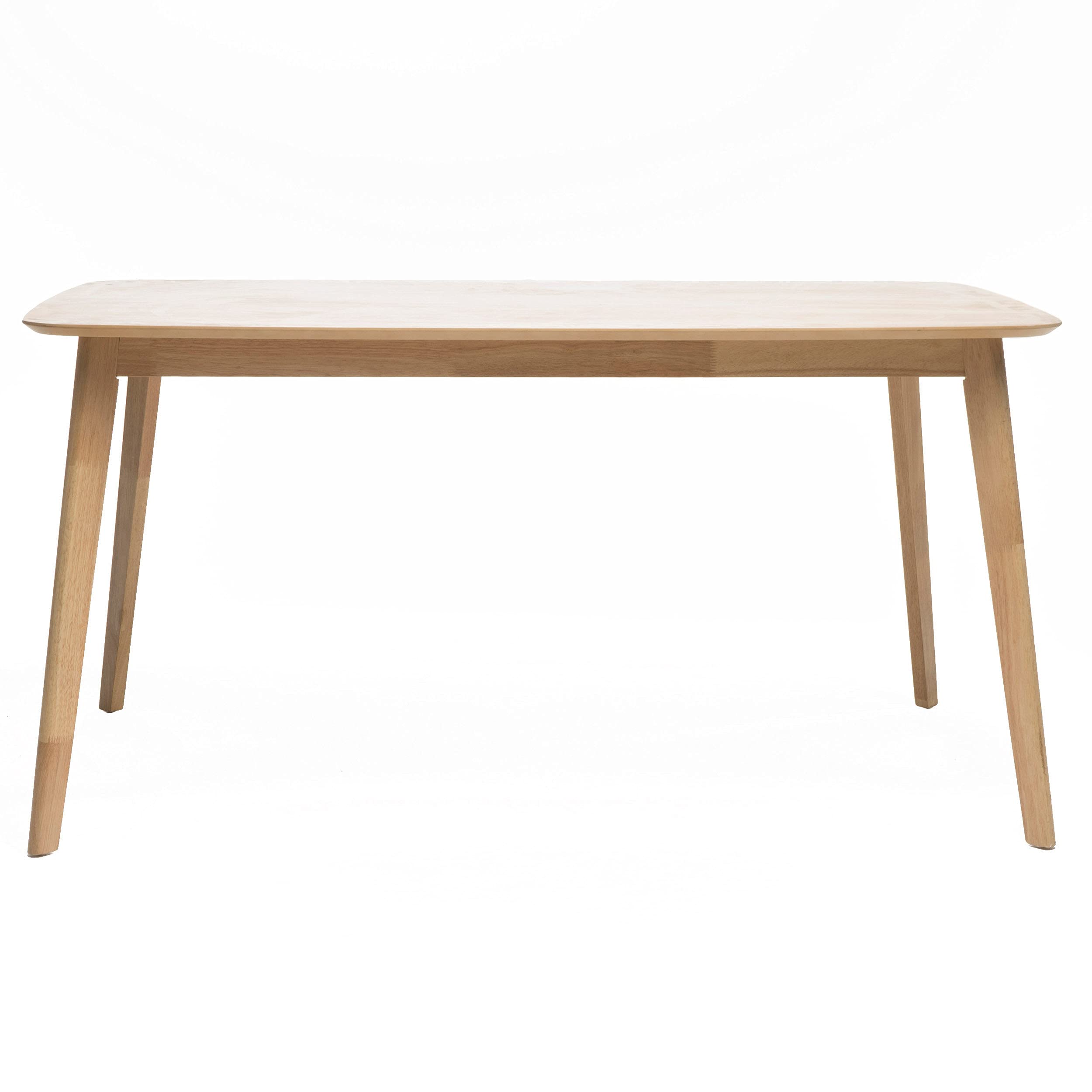 Christopher Knight Home Nyala Solid Wood Dining Table Set with 2 Francie Fabric Upholstered Chairs - Modern Kitchen & Dining Room Furniture for Family Gatherings & Dinner Parties