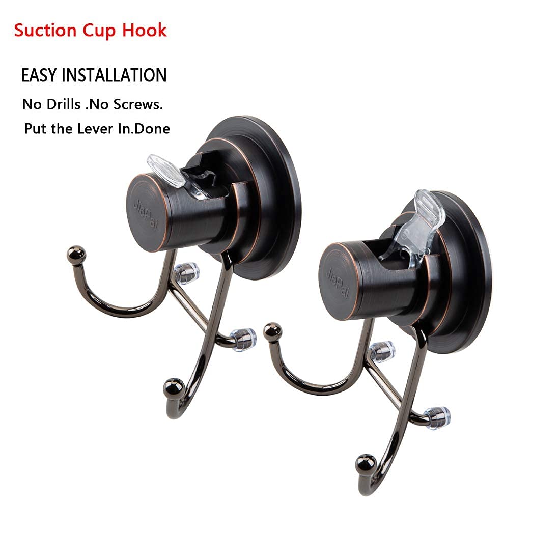 **JiePai Suction Cup Shower Head Holder - Vacuum Suction Cup Hooks for Bath Towel, Wall Towel Rack Organizer - Perfect for Kitchen, Bathroom & Shower Organization**