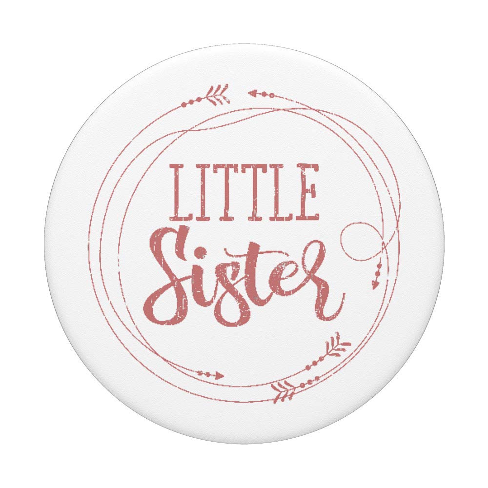 Funny Little Sister Big Sister Graphic PopSockets PopGrip - Swappable Phone & Tablet Grip for Siblings - Perfect for Matching Outfits, Gifts & Family Photos