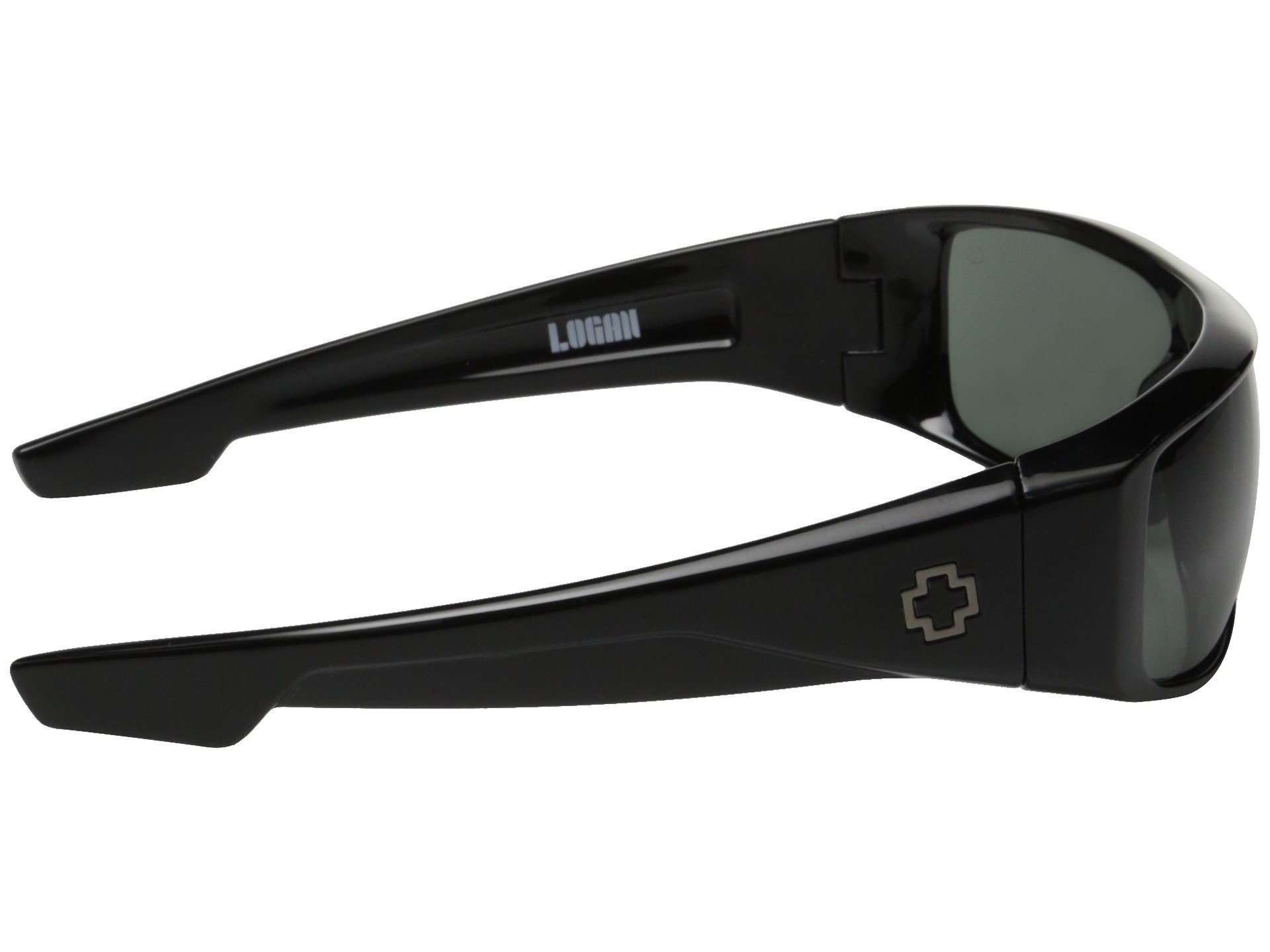 Spy Logan Polarized Sunglasses for Men & Women - Shiny Black/Grey UV Protection - One Size Fits All - Perfect for Driving, Beach & Outdoor Activities
