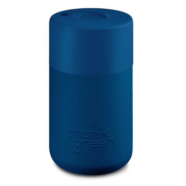 Frank Green Original Reusable Coffee Cup - 16oz Insulated Stainless Steel Travel Mug with Lid, Leak-Proof & Eco-Friendly (Perfect for Office, Commuting, Hiking & Outdoor Activities)