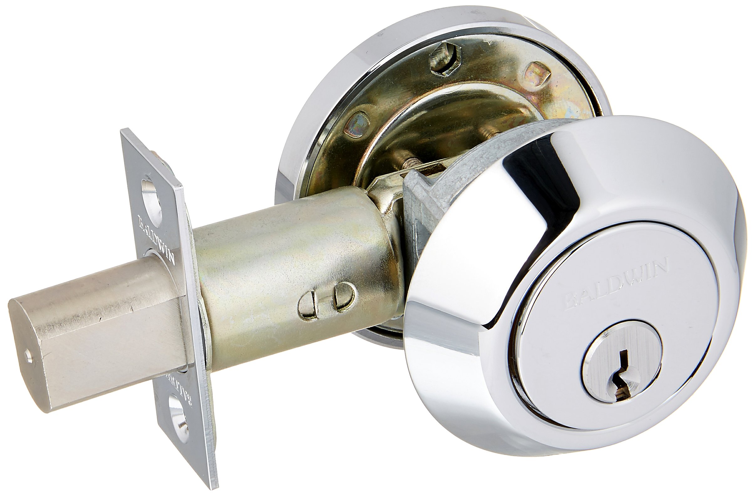 Baldwin Hardware 8241.260 Single Cylinder Deadbolt Lock - High Security Door Lock for Home & Commercial Use