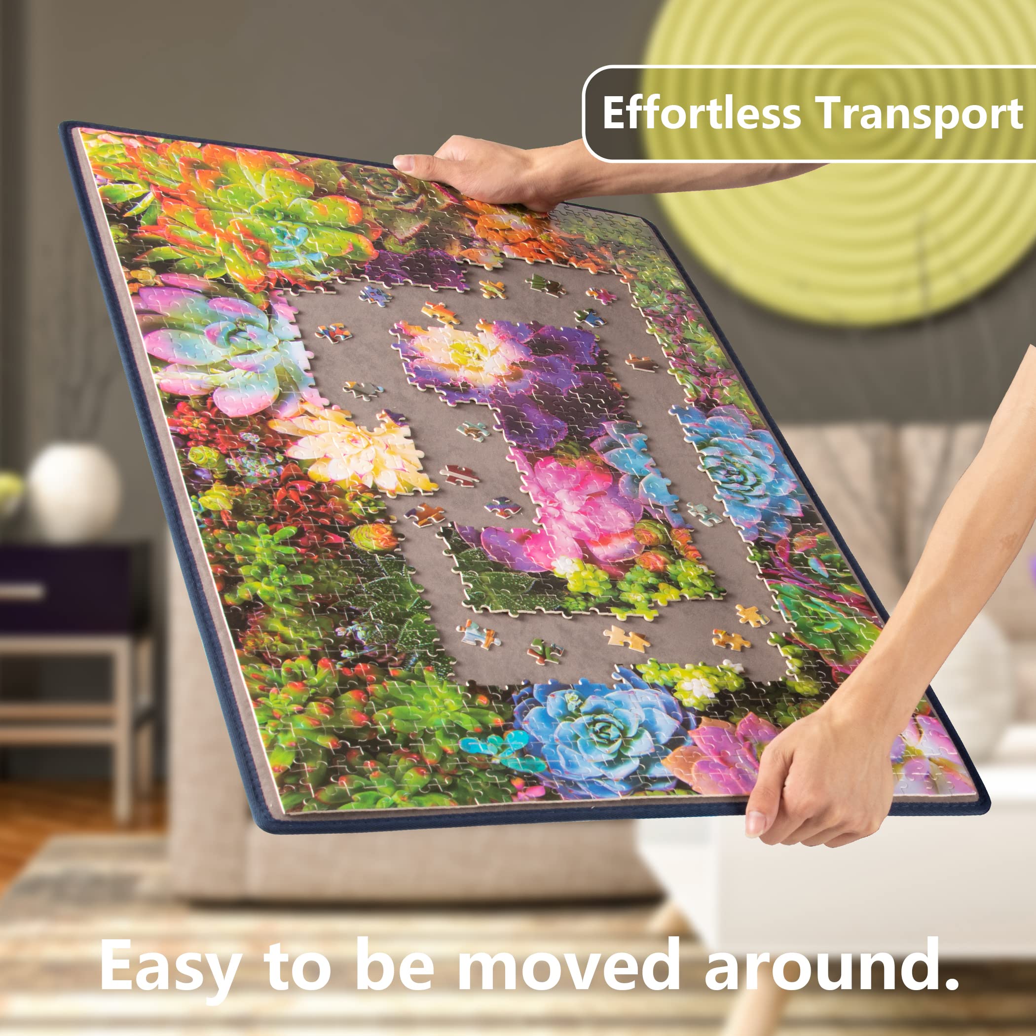 Premium Tektalk Jigsaw Puzzle Board - Portable Non-Slip Puzzle Mat for 1000-Piece Puzzles | Puzzle Storage & Organizer | Perfect for Home, Travel & Family Game Nights