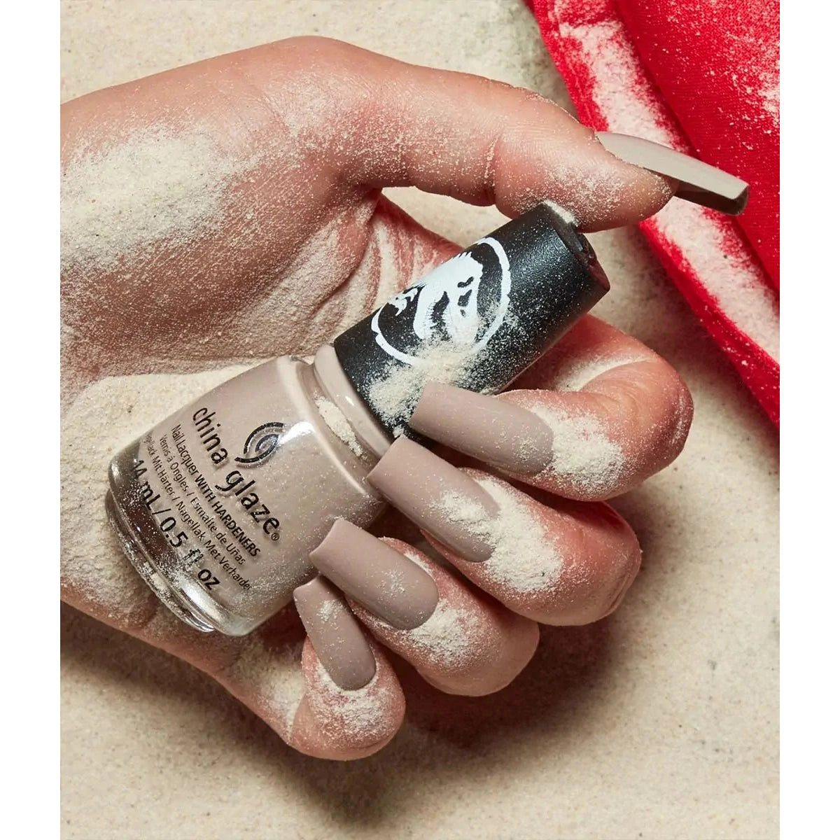 China Glaze Sandy Scales Nail Polish - 0.5 oz / 15ml (#85230) - Long Lasting Metallic Finish for Manicures & Pedicures - Perfect for Parties, Weddings & Special Occasions