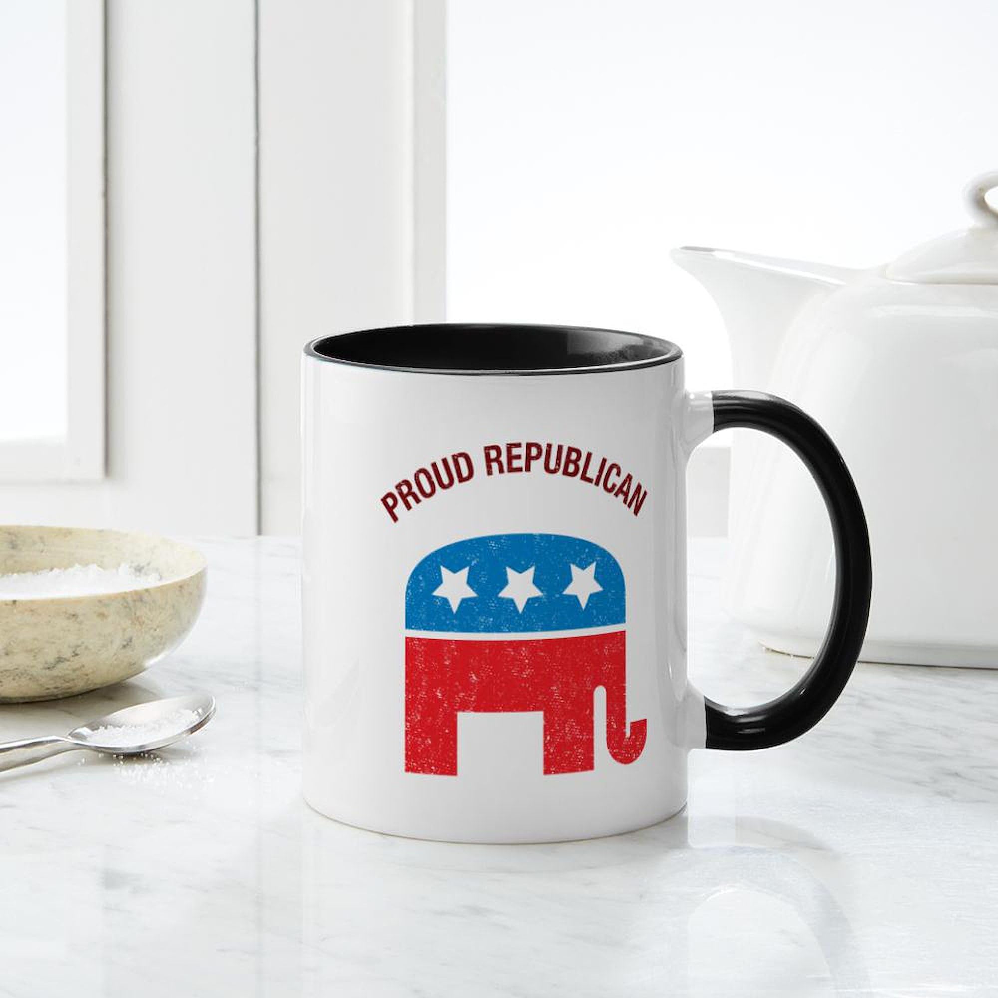 Proud Republican Mug - 11 oz (325 ml) Ceramic Coffee Cup for Tea & Hot Drinks - Perfect for GOP Supporters, Political Events & Office Use