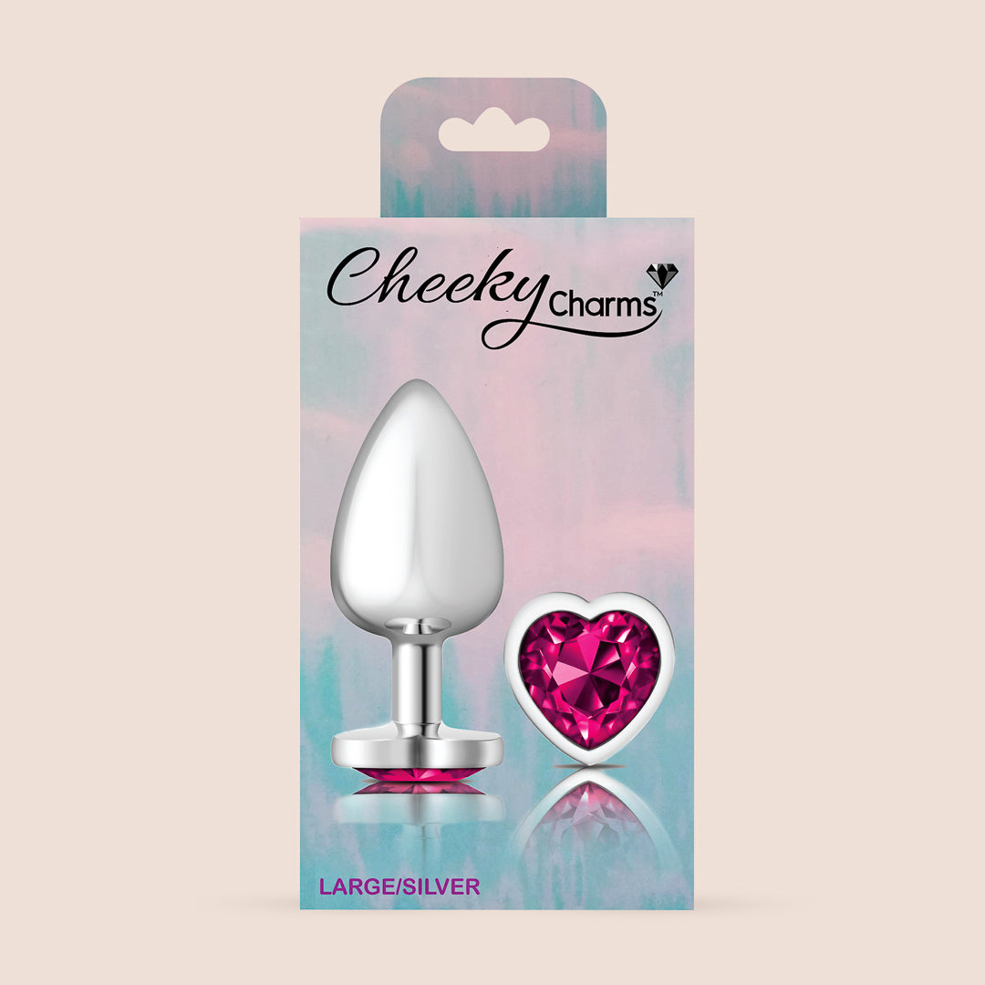 Cheeky Charms Silver Heart Plug - Lightweight Metal Booty Jewelry for Belly Button & Body Piercing | Perfect for Parties, Festivals & Everyday Wear
