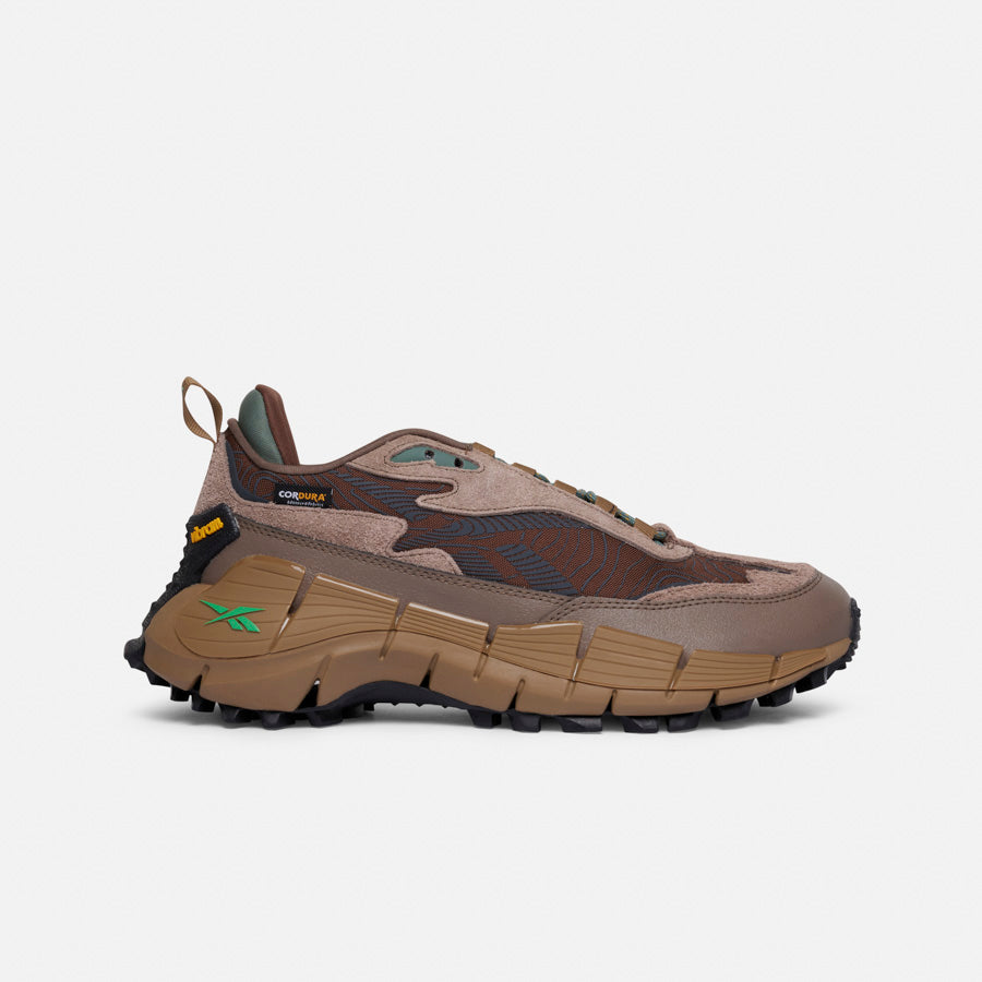 Zig Kinetica 2.5 Edge Running Shoes - Mahogany/Trek Green/Trek Brown - Lightweight & Cushioned for Men's Trail Running & Outdoor Hiking