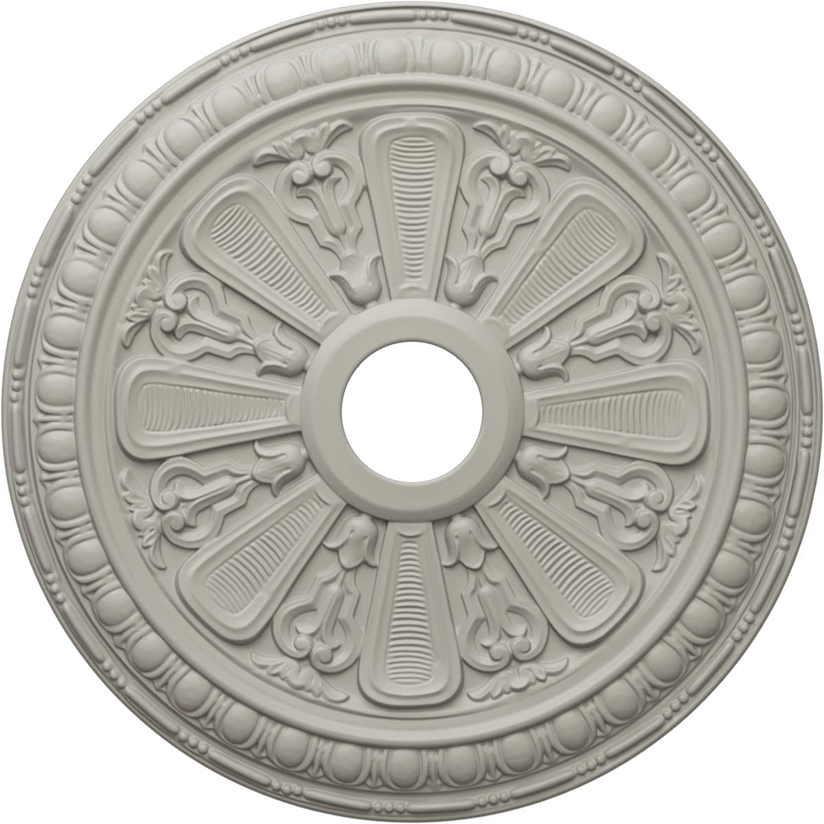 Ekena Millwork Bristol Ceiling Medallion 23.5 Inch - Hand Painted Cream Finish - Victorian Style Plaster Ceiling Decor for Dining Room, Bedroom & Living Room
