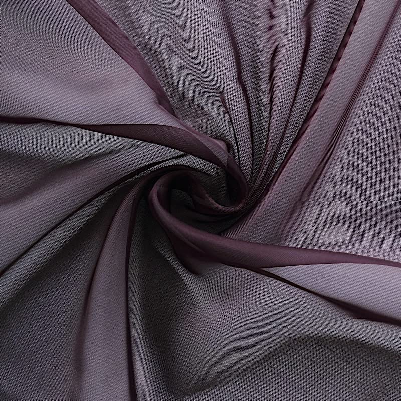 50 Eggplant Purple Extra Wide Premium Chiffon Chair Sashes - Elegant Wedding, Bridal Shower & Party Decorations for Chairs, Tables & Venue Decor