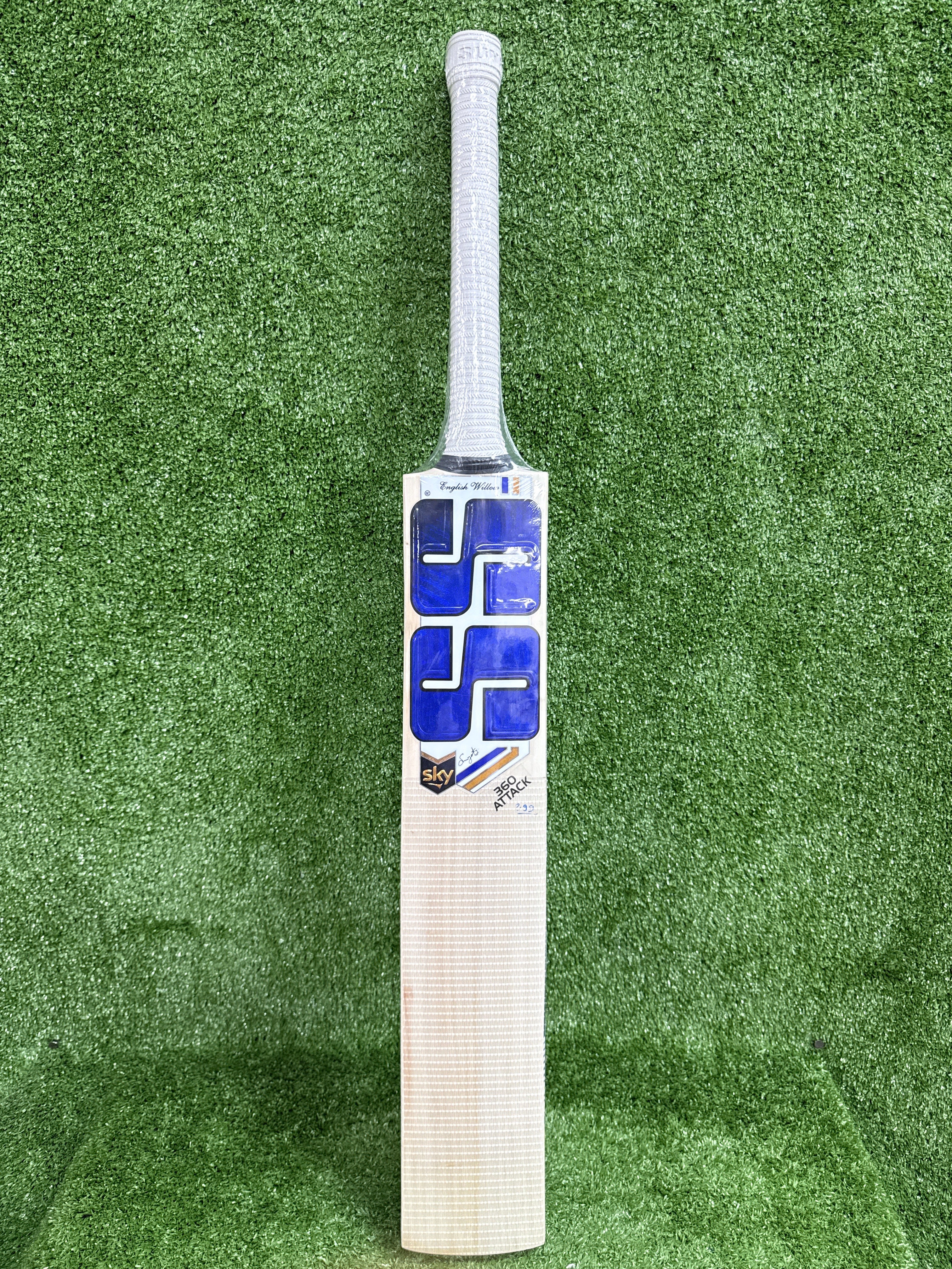 Premium SS Sky 360 Attack English Willow Cricket Bat - Professional Grade for Tournament Play - Perfect for Practice, Matches & Competitive Cricket Games