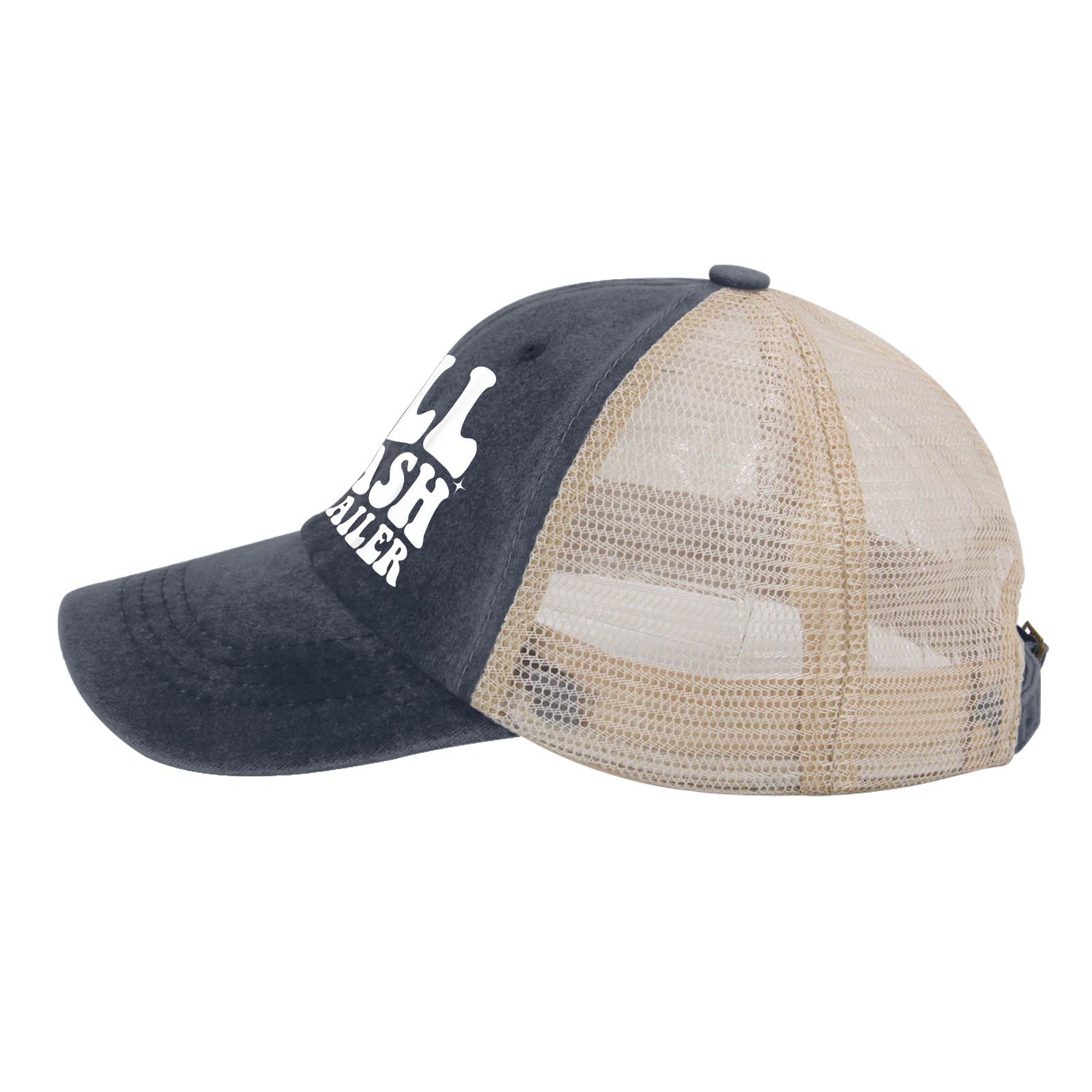 All Black Trucker Hat for Women & Men - Stylish Cowboy & Golf Cap - Perfect for Outdoor Activities, Sports, and Casual Wear