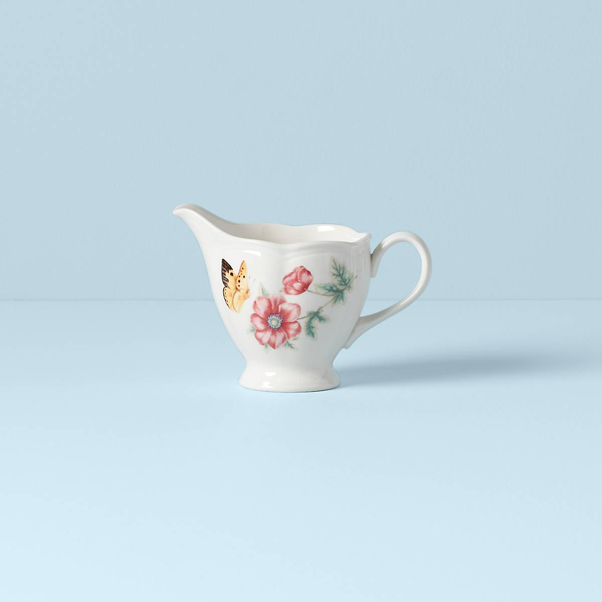 Butterfly Meadow Creamer - Elegant Floral Coffee Creamer for Home & Cafe Use - Perfect for Tea, Coffee, and Dessert Toppings