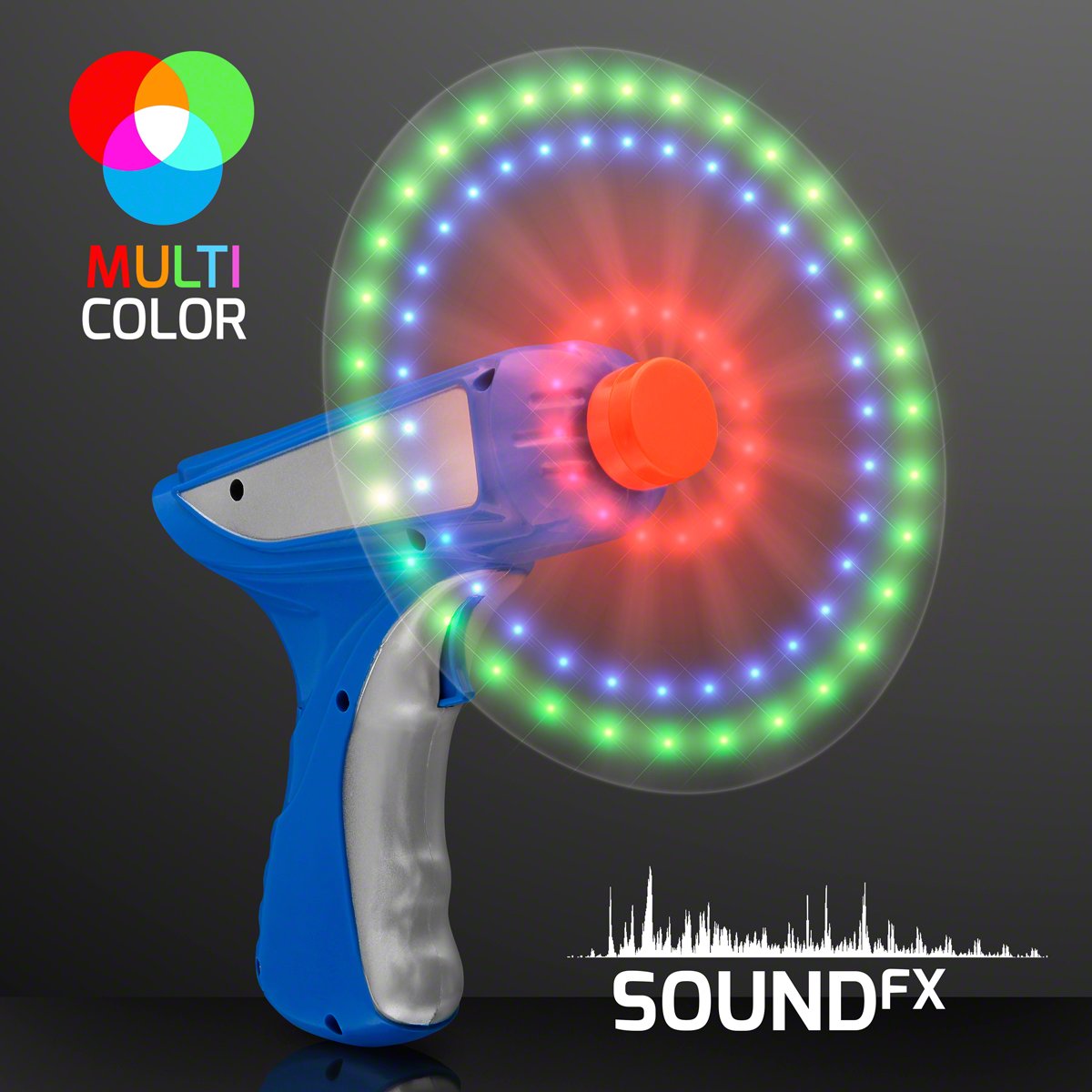 LED Light Up Space Blaster Toy Gun with Spinning Lights - Fun Glow in The Dark Shooting Game for Kids Outdoor Play & Cosmic Party Favors