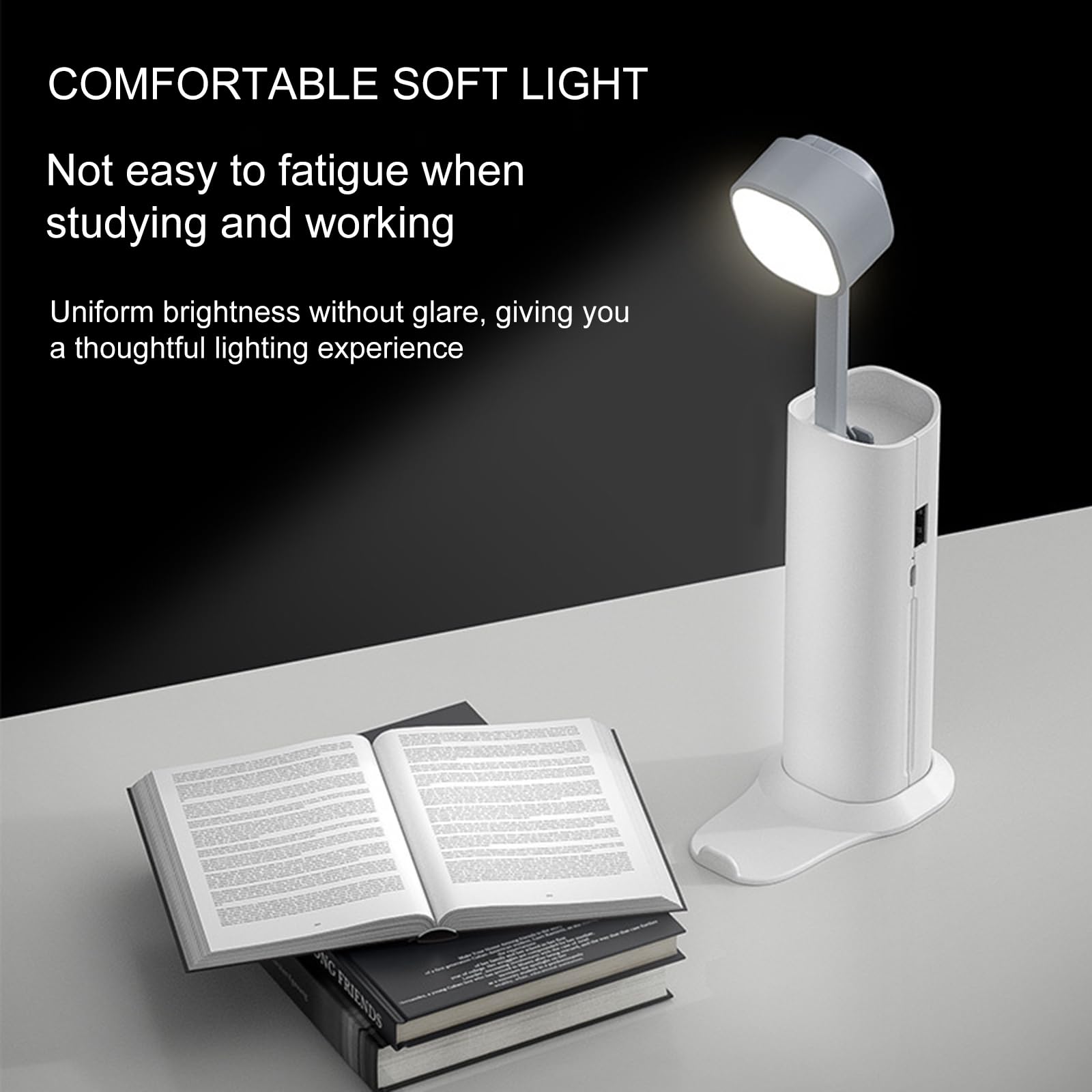 Multifunctional Eye-Care LED Desk Lamp for Students - Portable Night Light with Adjustable Brightness, Perfect for Kids Bedroom, Study Room, Reading & Writing | Home Office, Dormitory, Nightstand Lighting