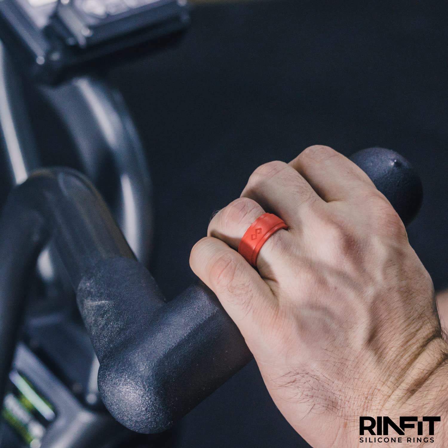 Rinfit 9mm Silicone Wedding Rings for Men - Durable & Comfortable for Gym & Outdoor