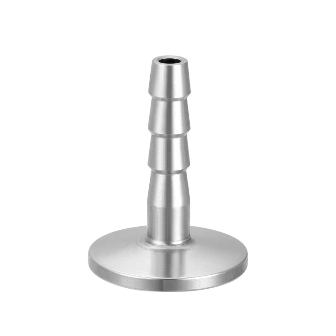 304 Stainless Steel KF16 Flange to 8mm Rubber Hose Barb Adapter - Vacuum Pipe Fitting for Laboratory, HVAC, and Industrial Applications