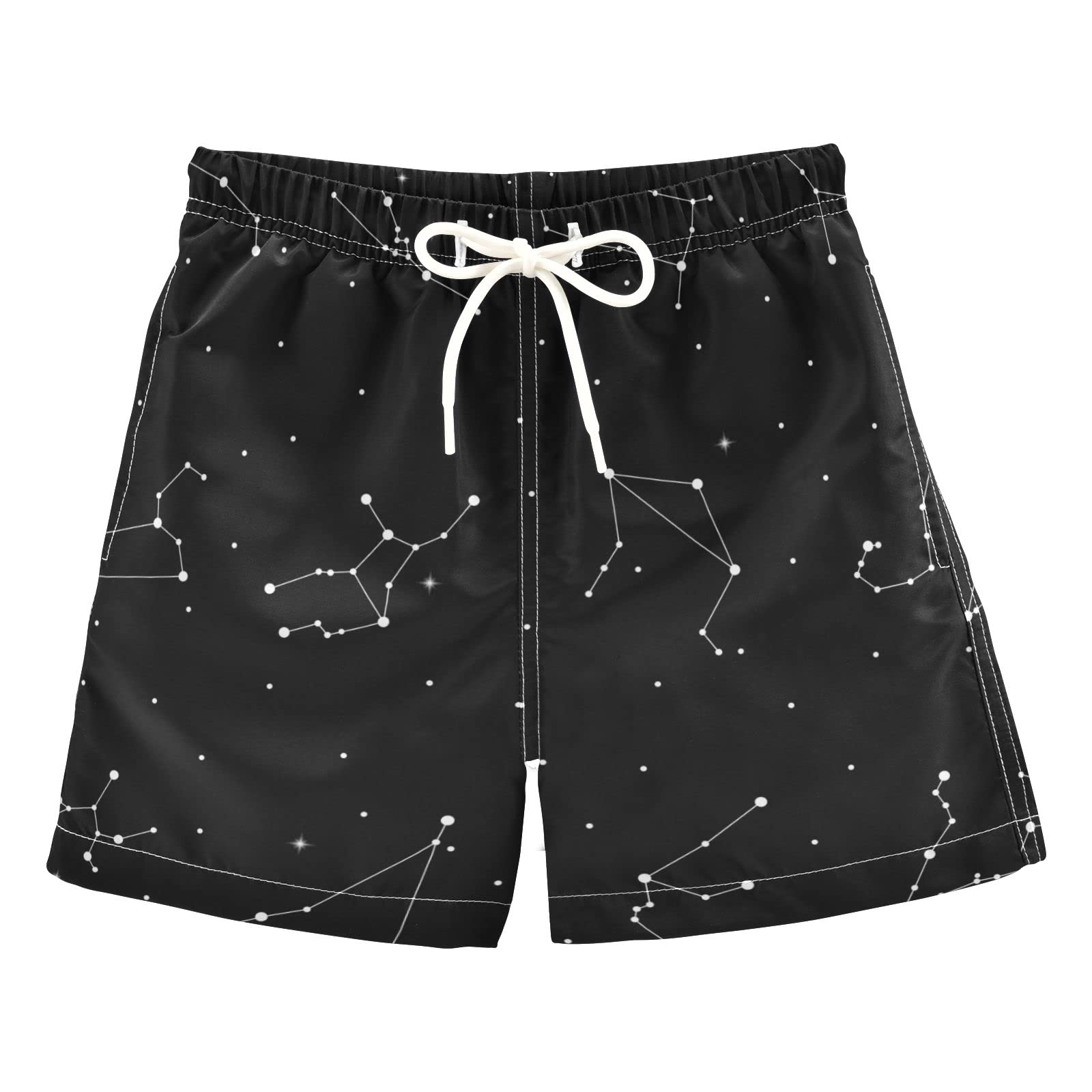Boys Zodiac Sign Swim Trunks - Constellation Astrology Board Shorts for Beach, Surf & Swimming | Perfect for Hawaii Vacations & Summer Water Activities