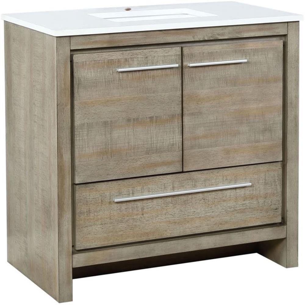 Rustic Acacia Wood Bathroom Vanity 36