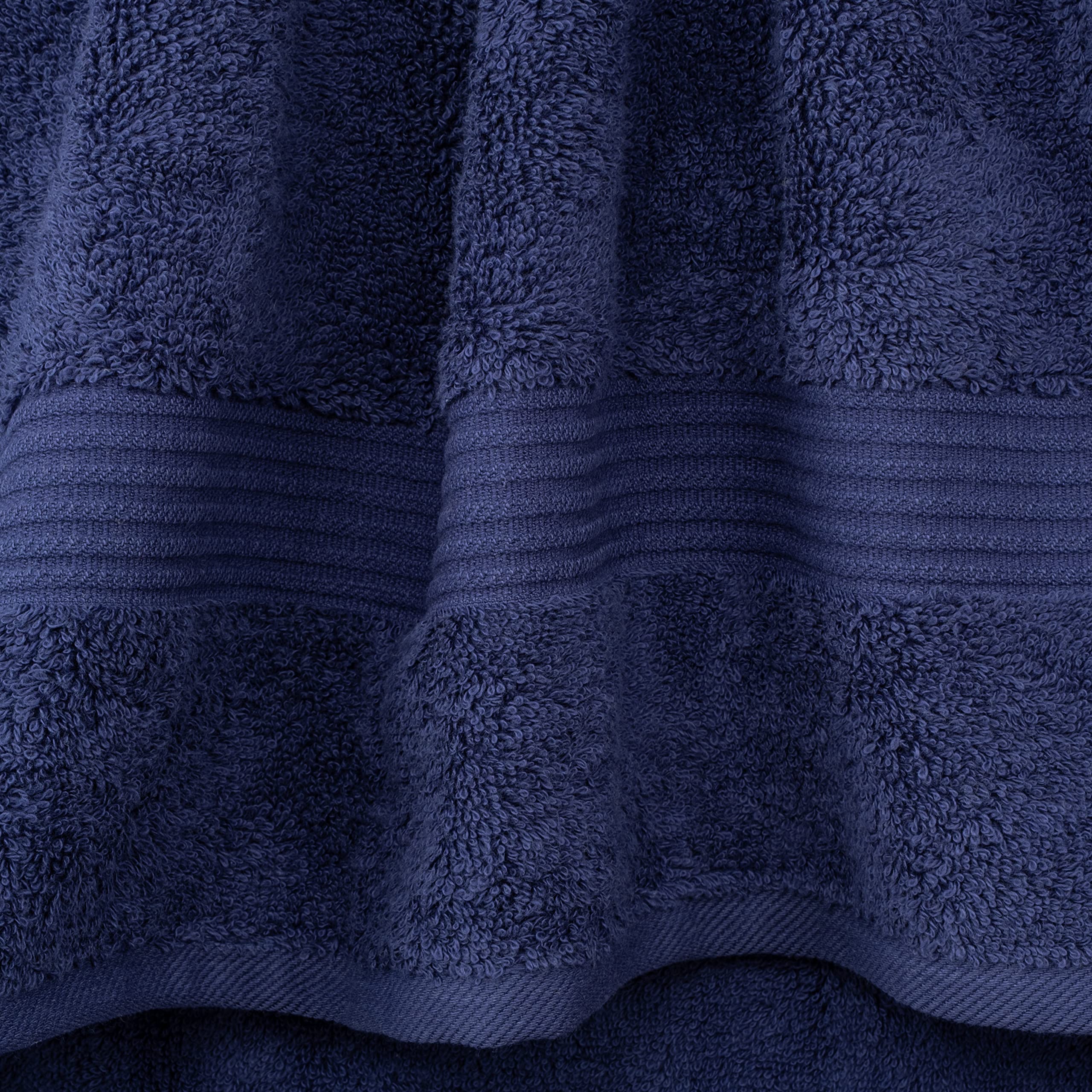 Premium 6-Piece Turkish Cotton Towel Set - 100% Soft Absorbent Bath & Hand Towels with Washcloths for Spa, Beach & Luxury Bathroom (Navy Blue)