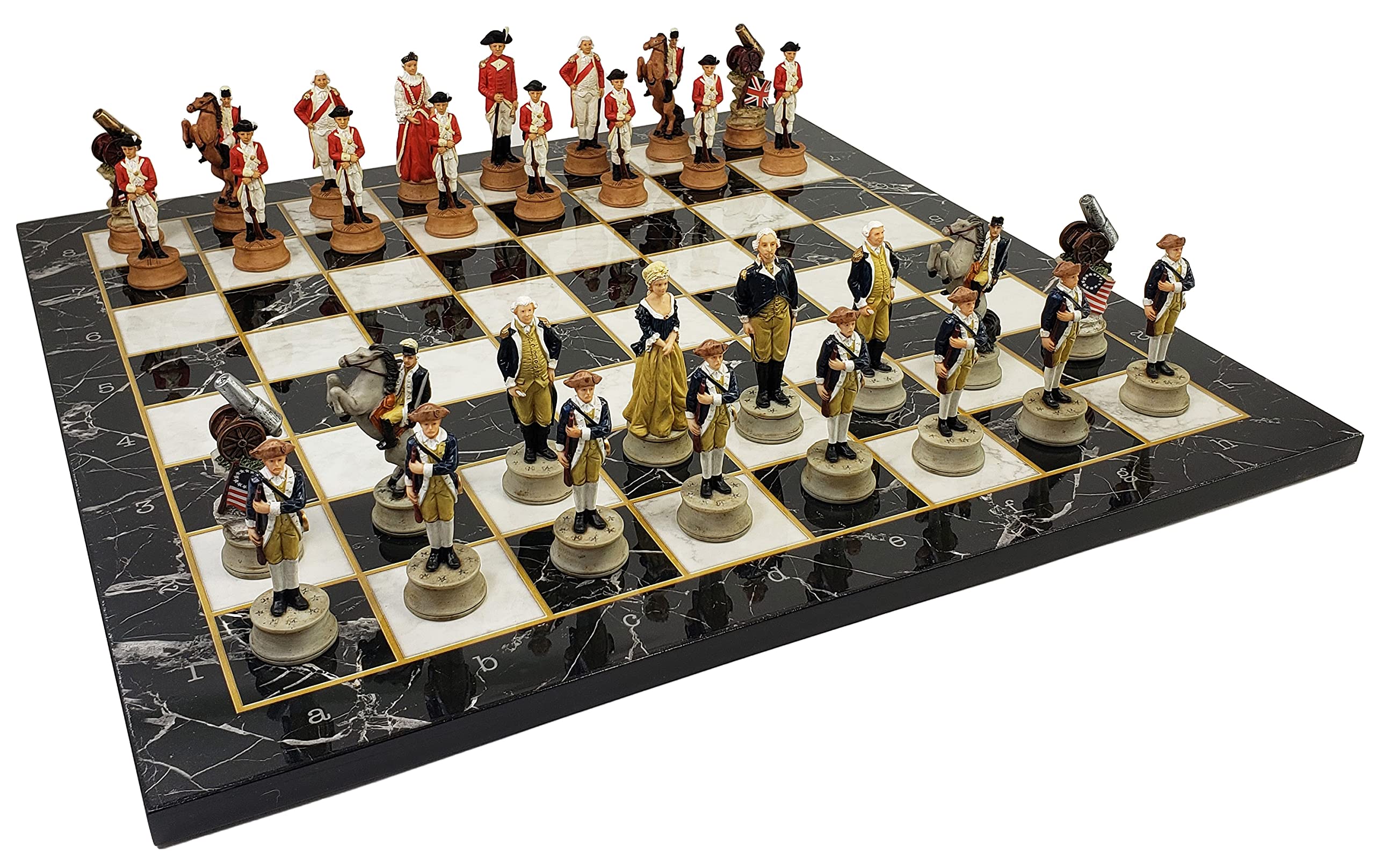 American Revolutionary War Chess Set with 17