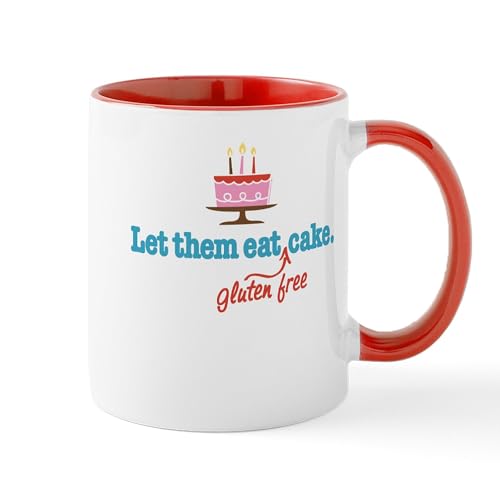 White/Red Inside - Let Them Eat GF Cake Mug